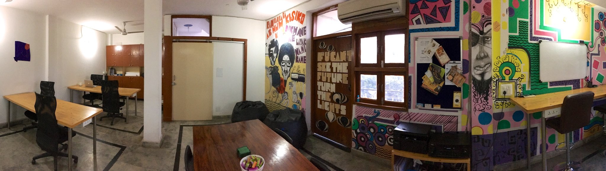 Panoramic view of the office